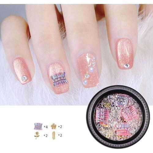 Lace Aurora Skirt Flash Micro-drilled Broken Diamond Crystal Sand Mixed Flash Nail Art Diy Uv Epoxy Resin Mold Decoration Nail