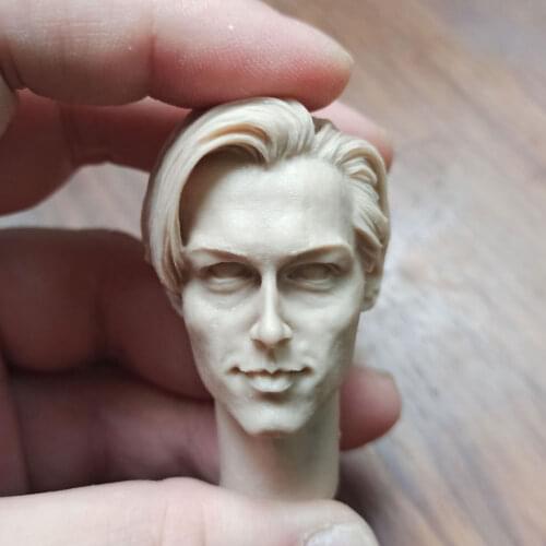 Hot Sales 1/6th Male Leonardo DiCaprio Little Plum Head Sculpture Unpainted White Color For 12inch DIY Figures Collectable