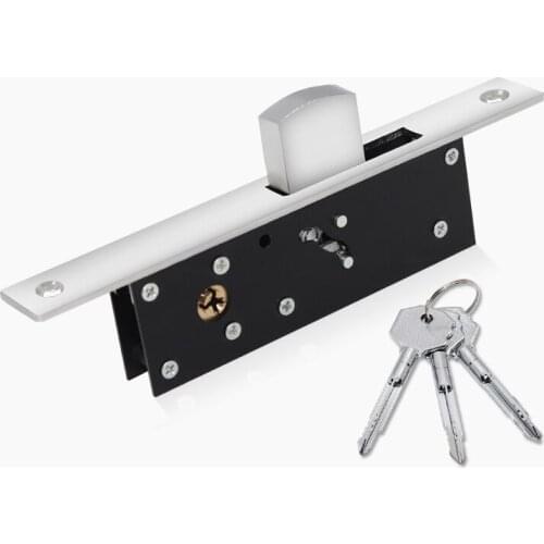 Best Sliding Door Aluminum Alloy Window Locks Anti-Theft Safety Wood Gate Floor Lock With Cross Keys For Furniture Hardware