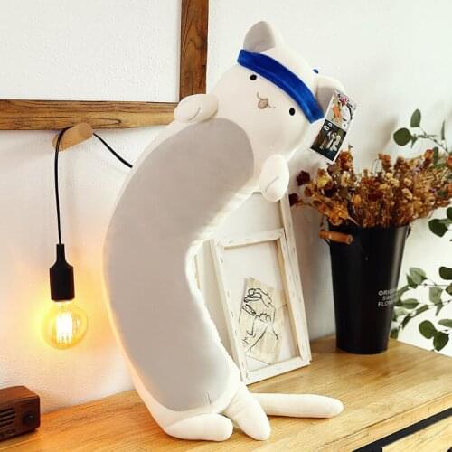 90/120cm Long Soft Cartoon Noodle Cats Long Sleep Pillow Stuffed Cute Anime Plush Toys for Children Kids Doll Girls Kawaii Gift