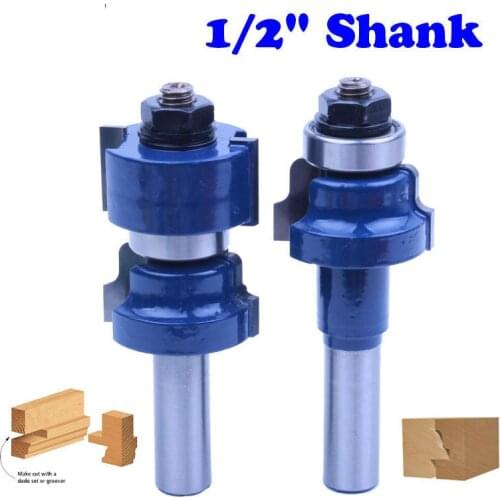 2 Bit Window Sash/ Glass Door Router Bit Set - 1/2" Shank Door Knife Woodworking Cutter Tenon Cutter For Woodworking Tools