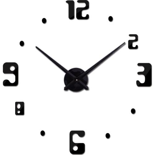 2018 new wall clock acrylic mirror clocks reloj de pared quartz watch horloge home living room modern vintage diy 3d stickers