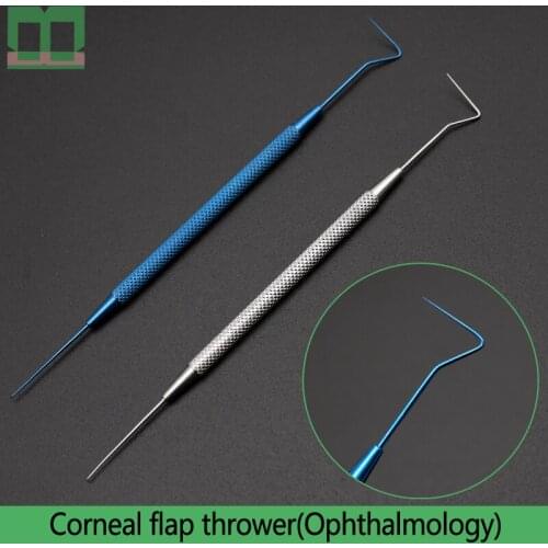 Corneal flap thrower stainless steel 12.5cm ophthalmic instruments titanium alloy double-end medical tools