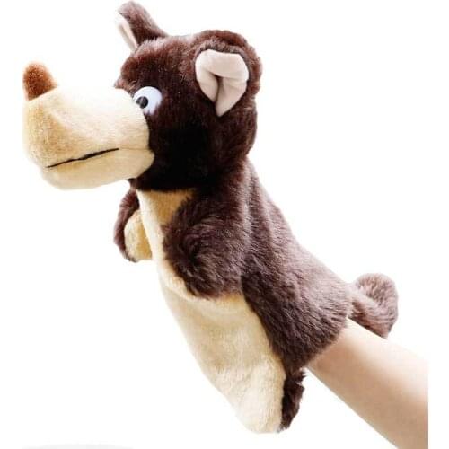 Plush Toy Hand Puppet Big Bad Wolf Animal Modeling Simulation Doll Parent-child Activity Game Toy Wholesale