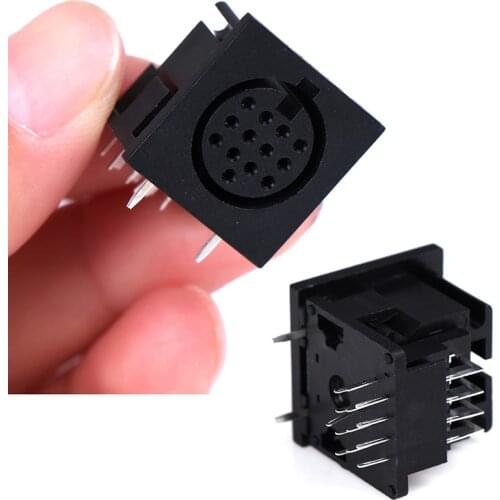 1PCS DIN Plug Jack 13 Pin Female Circular Jack Female PCB Mount Connector S Terminal