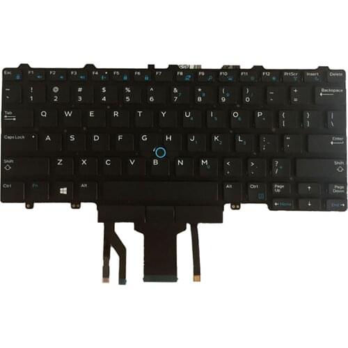 Replacement Keyboard US Backlit for Dell Latitude E5450 E7250 E7450 E7470 E5470, 290 x 150 x 5mm