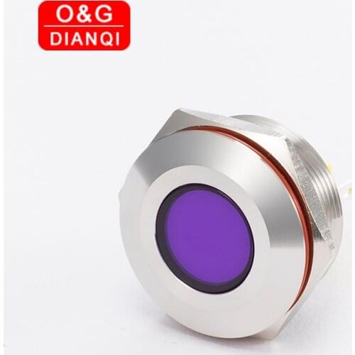 IP67 Waterproof One Color Flashing LED Metal Warning Indicator Light 25mm Pilot Signal Lamp 3V 6V 12V 24V 36V DC with Wire
