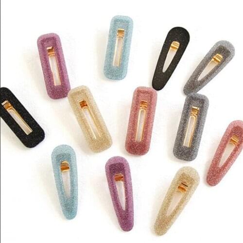 Bright Waterdrop Acrylic Triangle Hairclip Vintage Girl Women Hair Clips Geometric Barrette Hairpin Hair Accessories