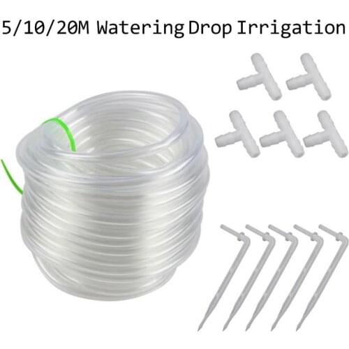 20M Automatic Watering Device Water Pipe Fitting Transparent Capillary Drip Irrigation Micro Spray Drop Arrow Watering Capillary