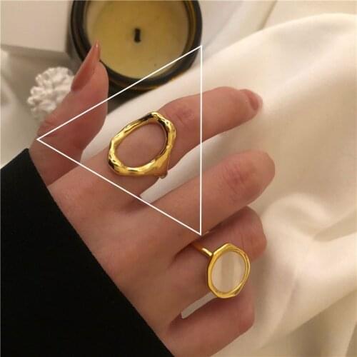 CANZE Woman New Vintage Ring Korean Style Pig Nose Chain Ring Trend Adjustable Index Finger Ring Jewelry