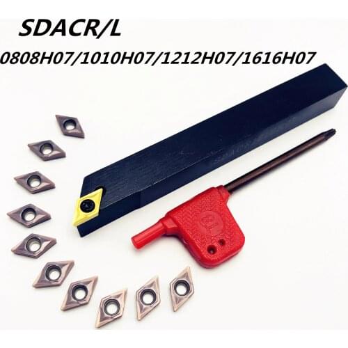 1PCS SDACR0808K07 SDACR1010K07 SDACR1212K07 SDACR1616K07 External Tool Holder 90 Degree S-Type Screw Holder for DCMT070204 Tools