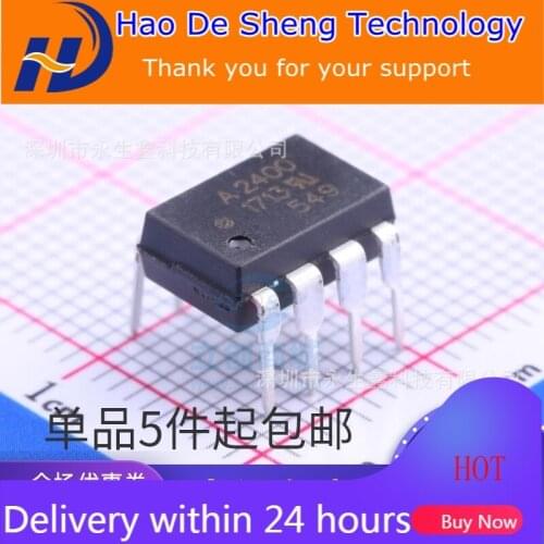 10PCS/LOT A2400 DIP-8 HCPL-2400 HP2400 Optocouplers HCPL-2400-000E New Original In Stock