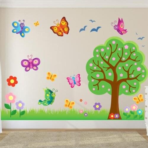 160 X100CM Butterflies and Nature Concept Baby and Children 'S Room Wall Sticker Different Design Quality Product Handy Pleasant To Look Kids