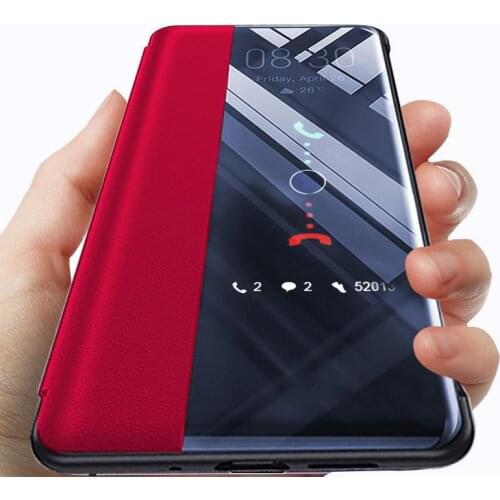 2020 Luxury Leather Smart Mirror HD Clear View Flip Phone Case For iPhone 11 Pro XS Max X XR 6 6S 7 8 Plus Protective Cover