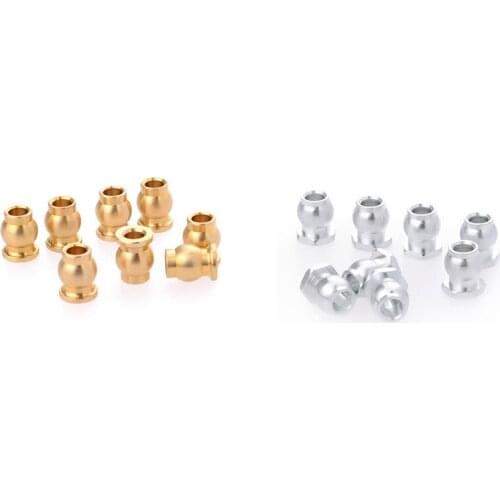 8Pcs Link Rod Metal Ball Bearing Ends Joint Bolt for 1:8 1:10 AXIAL SCX10 II RC Car Truck Scale RC Crawler Truck Off-Road Car Me