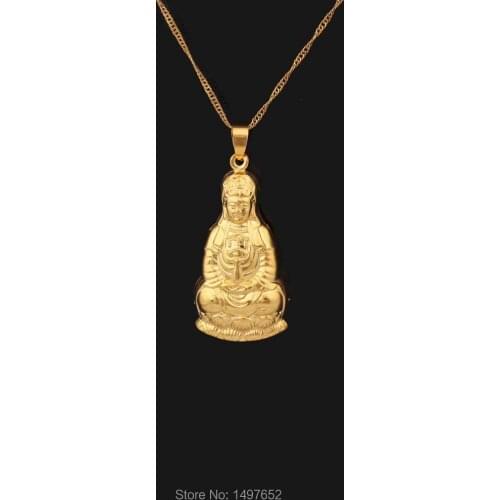 Adixyn Gold Color Religious Buddha Pendants &Necklaces Charms India Desigh For Men Jewelry Free shipping