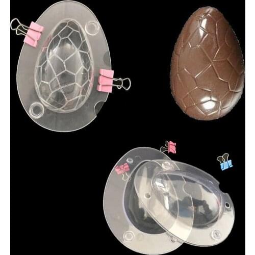 Acrylic DIY 3D Easter Eggs Mould Chocolate Mold Dinosaur Eggs Cake Molds Wedding Birthday Cake Decorating Baking Tools H640