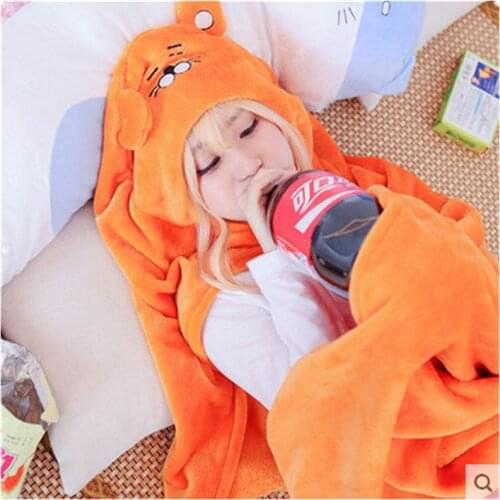 Anime Himouto Umaru-chan Cloak Umaru chan Doma Umaru Cloak Cosplay Costume Flannel Cloaks Blanket Hoodie Girl Women 160cm*110cm