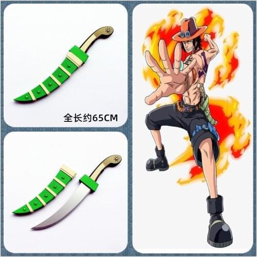 Anime One Piece Ace Broadsword Sword Model Japanese Style Party Show Props Gift Decoration Figure for Carnival Party Events