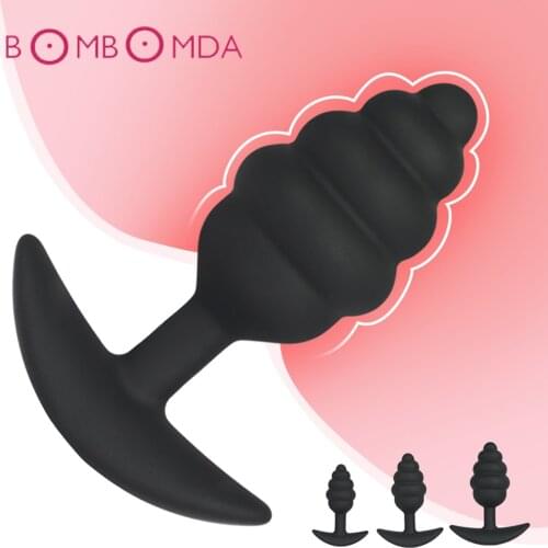 Safe Silicone Dildo Butt Plug Spiral Anal Plug Unisex Sexy Stopper Adult Sex Toys for Men Women Trainer Massager Erotic Sex Shop