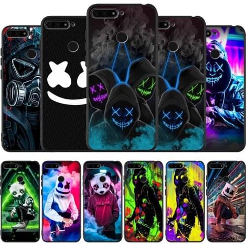 DJ Man Antigas mask Black Silicone Phone Case For Honor 30 20 Pro 8X 9X X10 10 20 Lite 10i Nova 5T Y6 7 9 Prime 2019 TPU Cover