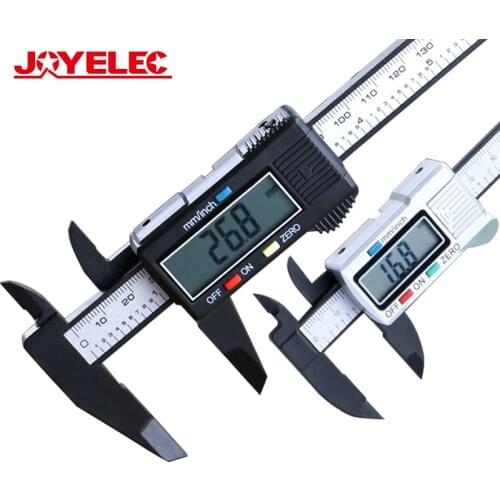 Digital Vernier Calipers measure 150mm 6inch LCD Electronic Carbon Fiber Gauge height measuring instruments micrometer Tool