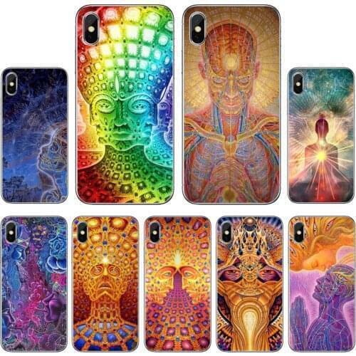 For LG G5 G6 G7 Q6 Q7 Q8 Q9 V10 V20 V30 X Power 2 3 Spirit G2 G3 G4 Mini Silicone Bag Case Alex-Grey-Progress-Soul-Kiss-Muse