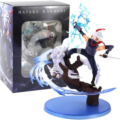 24cm Naruto Shippuden Anime Hatake Kakashi with Sword Weapoon Battle PVC Action Figure Decoration Model Toy Kids Gift Brinquedos