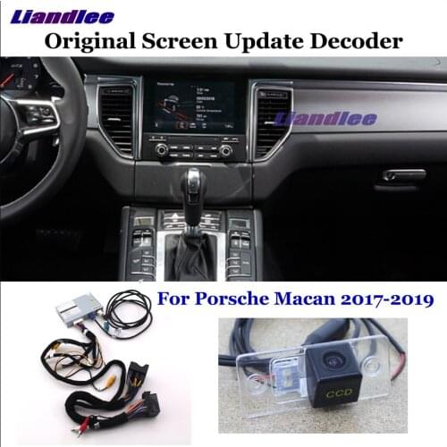Car Rear View Rearview Backup Camera For Porsche Macan 2017-2019 2020 Reverse Reversing Parking Camera HD Decoder Accessories