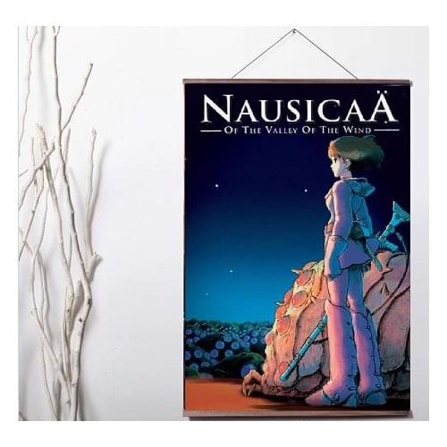 Nausicaa Valley of the Wind Art Canvas Print poster decoration painting with solid wood hanging scroll