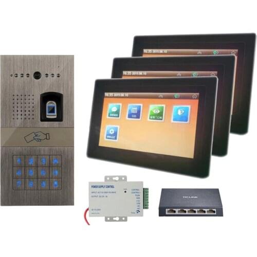 New Arrival Digital Home Video Intercom Doorbell Kits 3X7" Video Door Phone monitor+FRID Panel Camera +Power supply+Switch