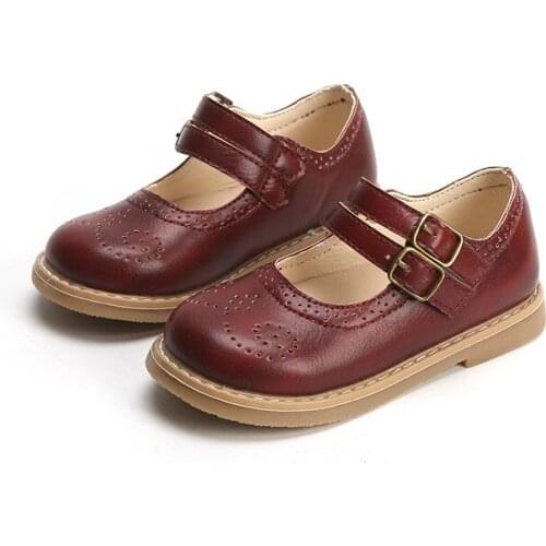 Spring Kids Baby Shoes Children Girls Princess Shoes Leather Sneakers Non-slip Soft Sole School Shoes Fashion Breathable Sneaker