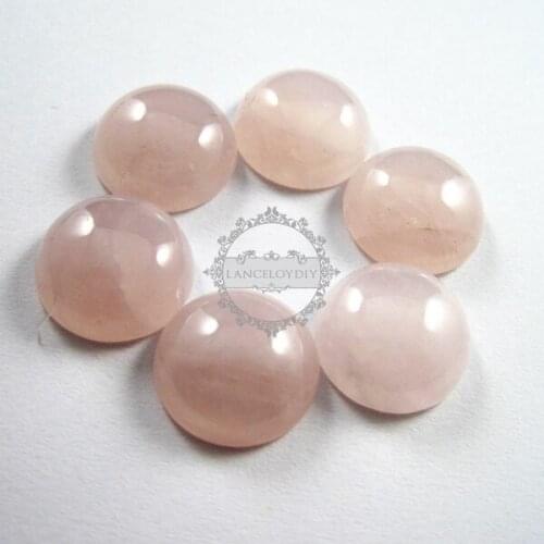 12mm round pink quartz ring earrings cabochon settings speical cabs jewelry findings supplies 4110026_1