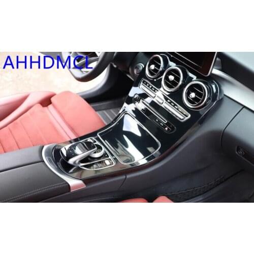 Car Interior Sequins Mouldings Modification Decorative Trim Frame Piano Black For C Class GLC200 GLC260 GLC300L 2015 2016 - 2018