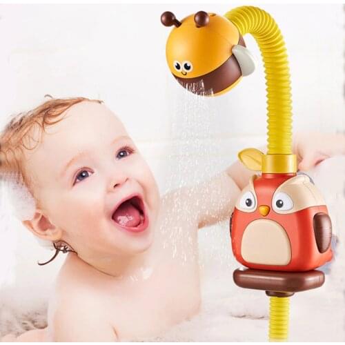 New Cartoon Elephant/Duck/Cloud Baby Bath Toys Electric Baby Shower Spray Water Toys Kids Bathroom Sprinkler Water Paly Toy Gift