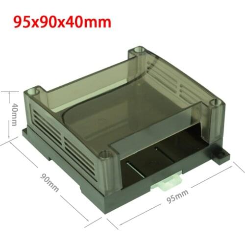 PLC industrial control box panel PLC Enclousure Case 95*90*40mm PLC Din Rail mounging Project electronic DIY PCB shell