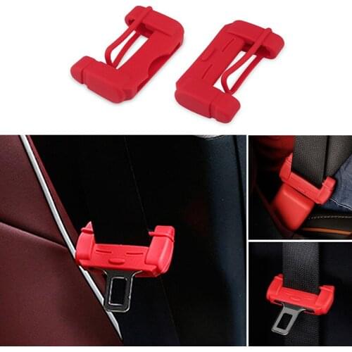 2Pcs Car Safety Belt Buckle Silicon For AUDI A3 A4 B5 B6 B7 B8 A5 C5 A6 C6 C7 A7 A8 Q3 Q5 Q7 A1 100 V8 8V 8L 8P TT R8