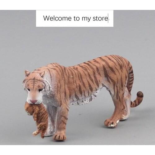 PVC figure wild animals tiger and baby tiger toy model