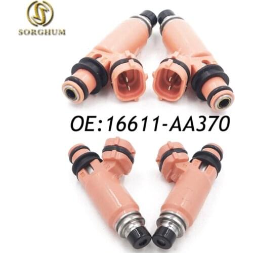 4pcs 16611-AA370 Pink Fuel Injector For Subaru STI WRX Forester Impreza 2.5L 2.0L 16611AA370 195500-3910 16611-AA510 1955003910