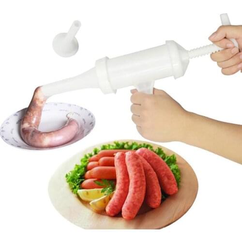 DIY Manual Homemade Sausage Stuffer Filling Pork Intestines Stuffer Pump Out Sausage Filler Making machine with Funnel Tube
