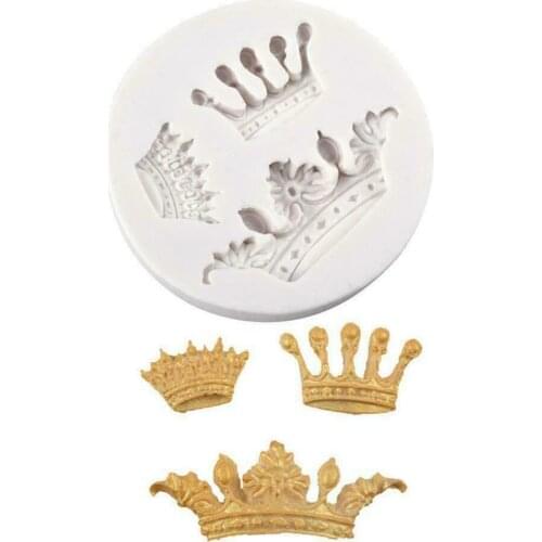 Crown Shape Silicone Mold Cake Chocolate Kitchen Baking Mould Dining Bar Fondant Cake Tools Cupcake Jelly Candy Cake Decorating