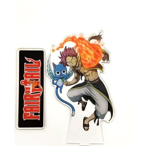 Fairy tail NATSU HAPPY japanese manga acrylic standee figurines desk decoration cake topper anime
