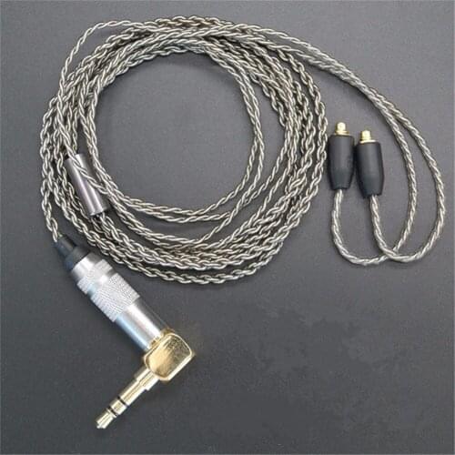 Replacement Upgrade Cable MMCX Cable Silver Plated Wire Cords Line for Shure SE215 SE315 SE425 SE535 SE846 UE900 Headphones