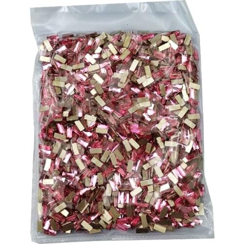 1440pcs/bag Nail Art Rhinestones light Pink Flatback Non Hot Fix Rhinestones Glue On Nail Art Decorations Design