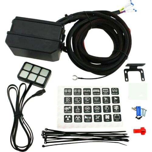 Marine Boat 12V 6 Gang Rocker Switch Panel Waterproof for Yachat Truck