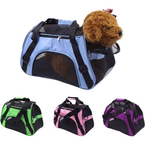 Soft-sided Carriers Portable Pet Bag Pink Dog Carrier Bags Blue Cat Carrier Outgoing Travel Breathable Pets Handbag