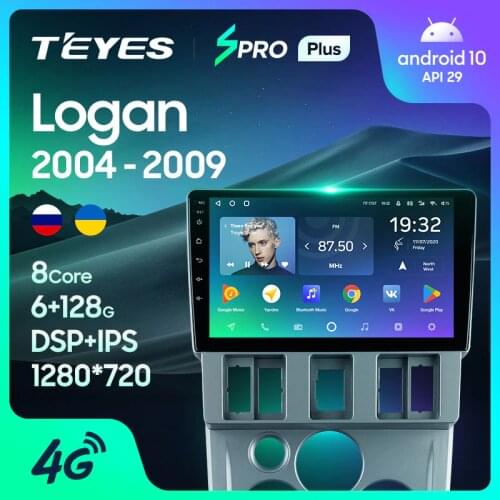 TEYES SPRO Plus For Renault Logan 1 2004 - 2009 Car Radio Multimedia Video Player Navigation GPS Android 10 No 2din 2 din DVD