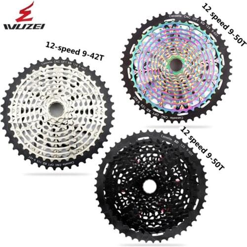 WUZEI Mountain Bike Flywheel XD11-Speed 12-Speed 9-42.T9-46.T9-50T Ultra-Light One-Piece Hollow Aluminum Alloy Bracket