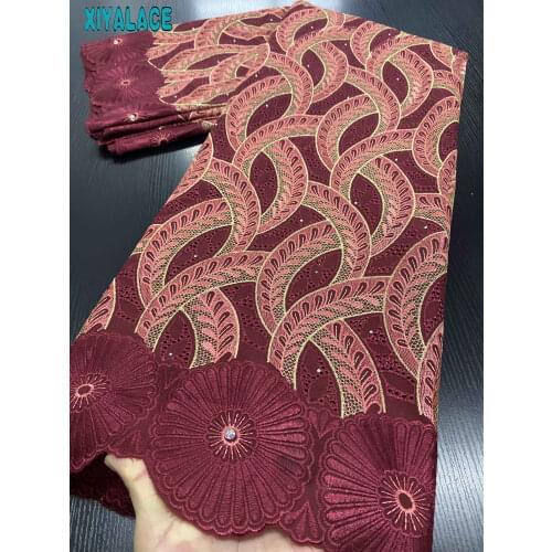 XIYA Swiss Voile Lace In Switzerland 2020 High Quality 100% Cotton Lace Material African Lace Fabric For Wedding Dress QF3410B-4