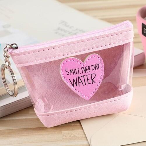 Women Girls Jelly Handbag Cute Coin Purse Women Transparent Zipper Small Wallet Key Card Holders Bag femme porte monnaie